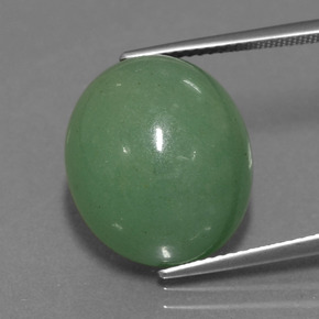 Aventurina Verde Natural 18.83ct, Corte Oval, Translúcido
