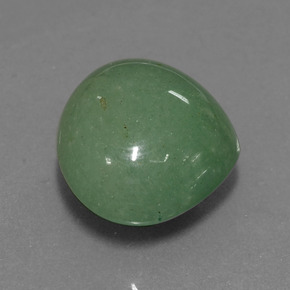 Aventurina verde natural 21,35ct, formato de pêra, translúcido
