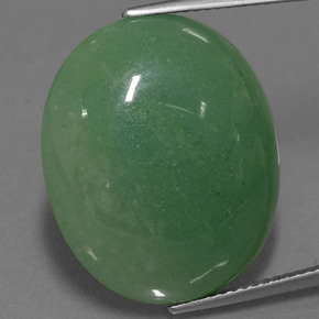 Aventurina verde natural 22,77ct, corte oval, translúcido