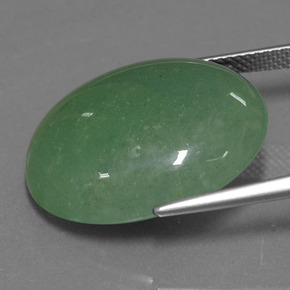 Aventurina verde natural 22,77ct, corte oval, translúcido