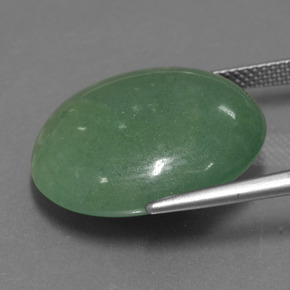 Aventurina verde natural 25,47ct, corte oval, translúcido