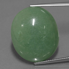 Aventurina verde natural 24,45ct, corte oval, translúcido