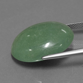 Aventurina verde natural 24,45ct, corte oval, translúcido