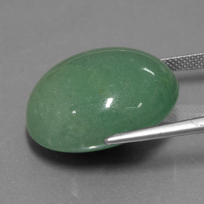 Aventurina verde natural 40,33ct, corte oval, translúcido