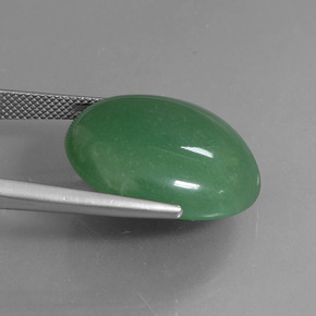 Aventurina verde natural 27,84ct, corte oval, translúcido