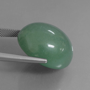 Aventurina verde natural 47,19ct, corte oval, translúcido