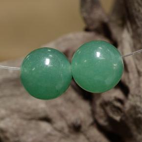 Pedras preciosas de aventurina verde natural de 7,19 ct, esfera / bola, translúcido