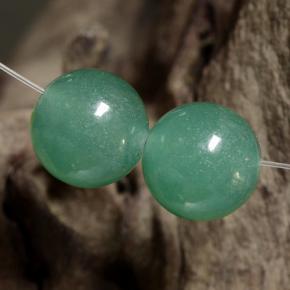 Pedras preciosas de aventurina verde natural de 7,18 ct, esfera / bola, translúcido