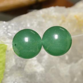Pedras preciosas de aventurina verde natural de 22,65 ct, esfera / bola, translúcido