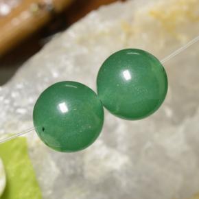 Pedras preciosas de aventurina verde natural de 22,65 ct, esfera / bola, translúcido