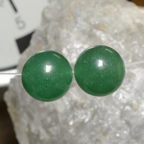 Pedras preciosas de aventurina verde natural de 22,98 ct, esfera / bola, translúcido