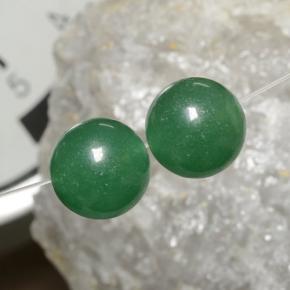 Pedras preciosas de aventurina verde natural de 22,98 ct, esfera / bola, translúcido