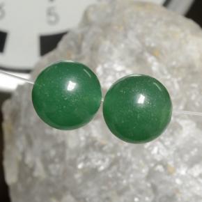 Pedras preciosas de aventurina verde natural de 22,98 ct, esfera / bola, translúcido