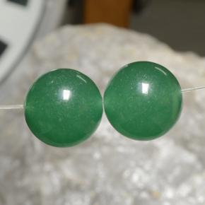 Pedras preciosas de aventurina verde natural de 23,06 ct, esfera / bola, translúcido
