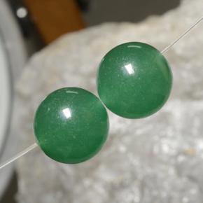 Pedras preciosas de aventurina verde natural de 23,06 ct, esfera / bola, translúcido