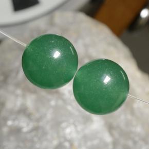 Pedras preciosas de aventurina verde natural de 23,06 ct, esfera / bola, translúcido