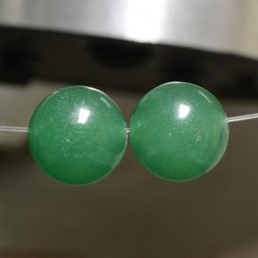 Pedras preciosas de aventurina verde natural de 23,01 ct, esfera / bola, translúcido