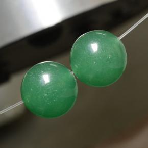 Pedras preciosas de aventurina verde natural de 23,01 ct, esfera / bola, translúcido