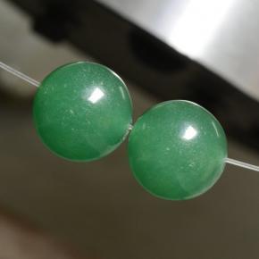 Pedras preciosas de aventurina verde natural de 23,01 ct, esfera / bola, translúcido