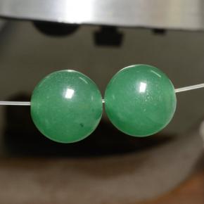 Pedras preciosas de aventurina verde natural de 22,53 ct, esfera / bola, translúcido