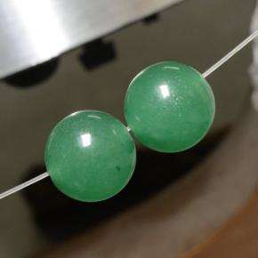 Pedras preciosas de aventurina verde natural de 22,53 ct, esfera / bola, translúcido
