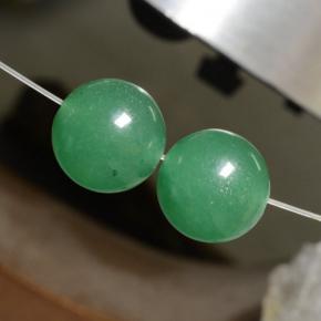 Pedras preciosas de aventurina verde natural de 22,53 ct, esfera / bola, translúcido