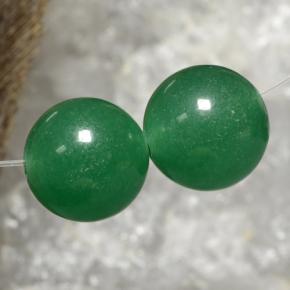 Pedras preciosas de aventurina verde natural de 22,92 ct, esfera / bola, translúcido