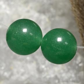 Pedras preciosas de aventurina verde natural de 22,92 ct, esfera / bola, translúcido