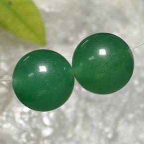 Pedras preciosas de aventurina verde natural de 23,43 ct, esfera / bola, translúcido