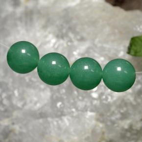 Pedras preciosas de aventurina verde natural de 28,11 ct, esfera / bola, translúcido