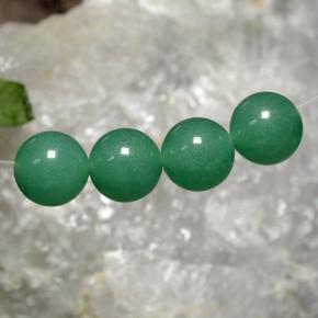 Pedras preciosas de aventurina verde natural de 28,11 ct, esfera / bola, translúcido