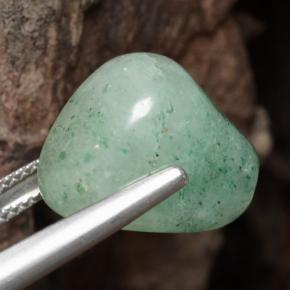 Aventurina verde natural 16,88ct, forma extravagante, translúcido