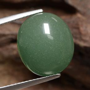 Aventurina Verde Natural 8.82ct, Corte Oval, Translúcido