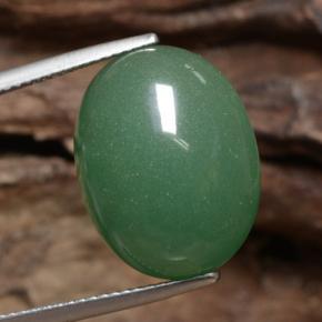 Aventurina Verde Natural 17.51ct, Corte Oval, Translúcido