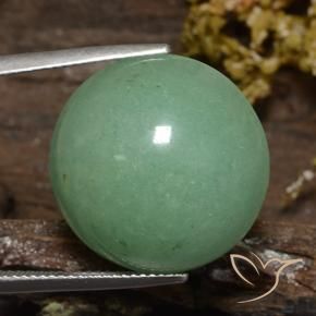 Aventurina Verde Musgo Pálido Natural 24.39ct, Corte Redondo, Translúcido