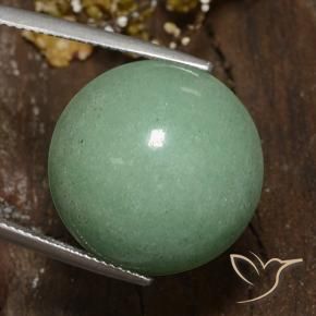 Aventurina Verde Musgo Pálido Natural 23.26ct, Redondo, Opaco
