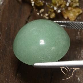 Aventurina Verde Musgo Pálido Natural 23.26ct, Redondo, Opaco