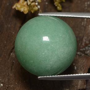Aventurina verde natural 24,18ct, corte redondo, opaco