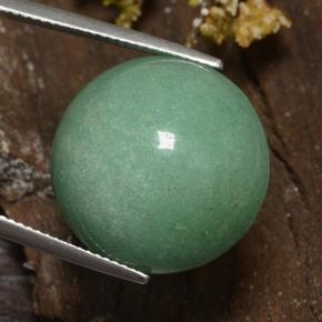 Aventurina verde natural 24,18ct, corte redondo, opaco