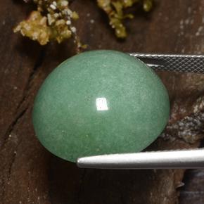 Aventurina verde natural 24,18ct, corte redondo, opaco