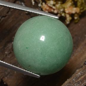 Aventurina verde natural 24,50ct, corte redondo, opaco