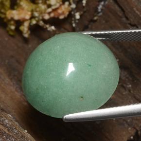 Aventurina verde natural 24,50ct, corte redondo, opaco