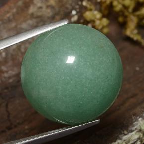 Aventurina verde natural 23,81ct, corte redondo, translúcido
