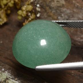 Aventurina verde natural 23,81ct, corte redondo, translúcido