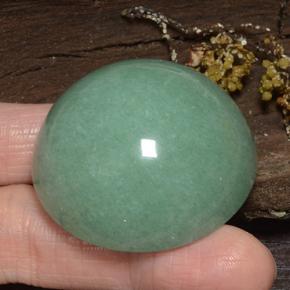 Aventurina verde natural 186,72ct, corte redondo, opaco