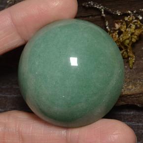 Aventurina verde natural 186,28ct, corte redondo, opaco