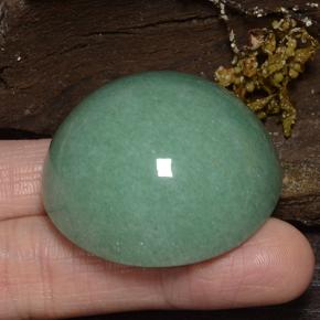 Aventurina verde natural 186,28ct, corte redondo, opaco