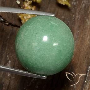 Aventurina Verde Musgo Pálido Natural 23.68ct, Redondo, Opaco