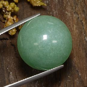 Aventurina verde natural 22,70ct, corte redondo, opaco