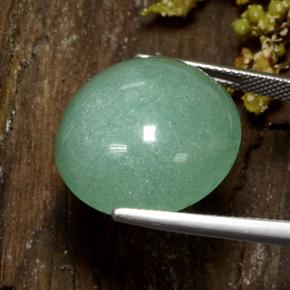 Aventurina verde natural 22,70ct, corte redondo, opaco